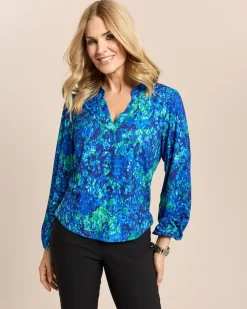Blusenshirt mit Kelchkragen