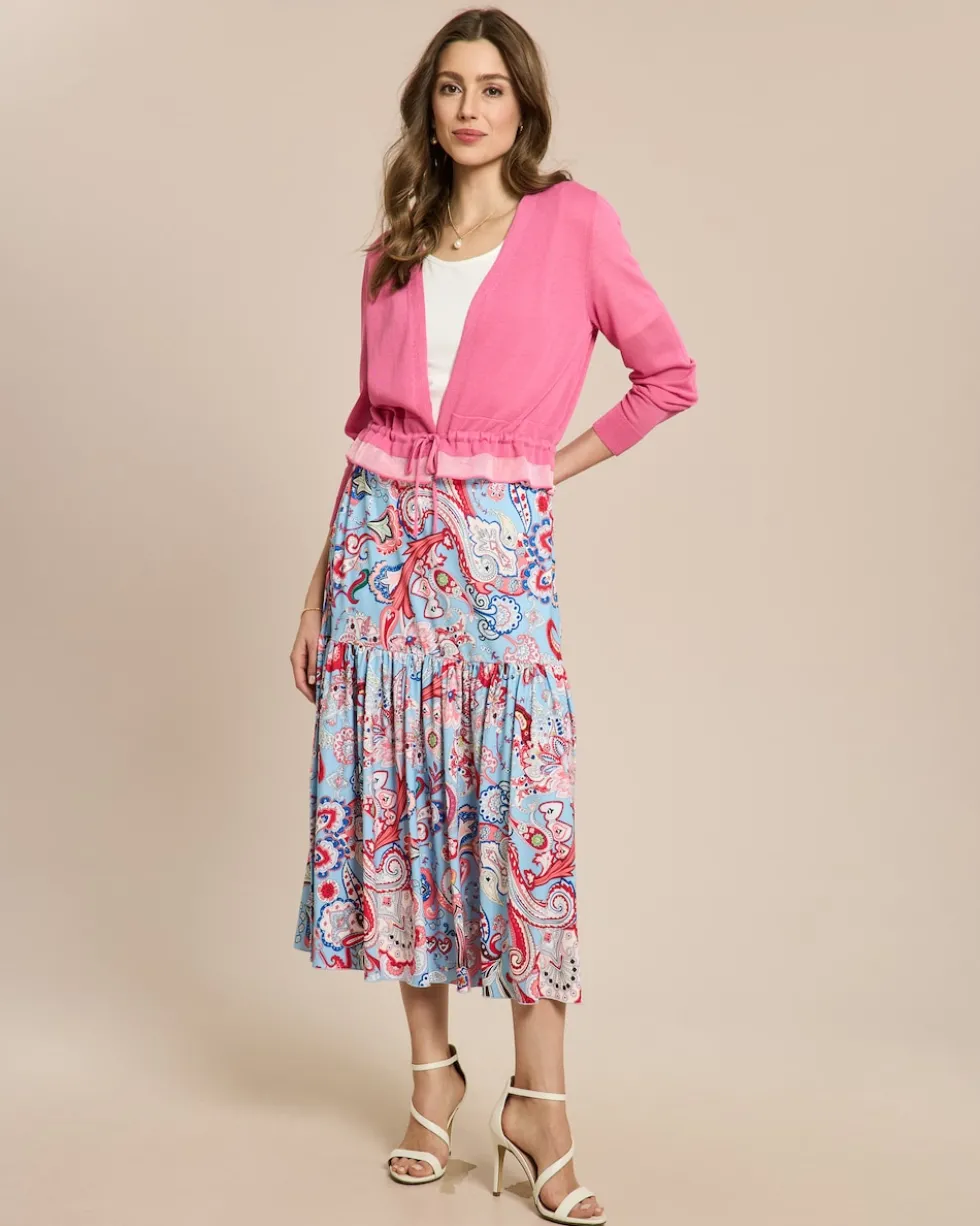 Bolero Strickjacke mit Mesheinsätzen