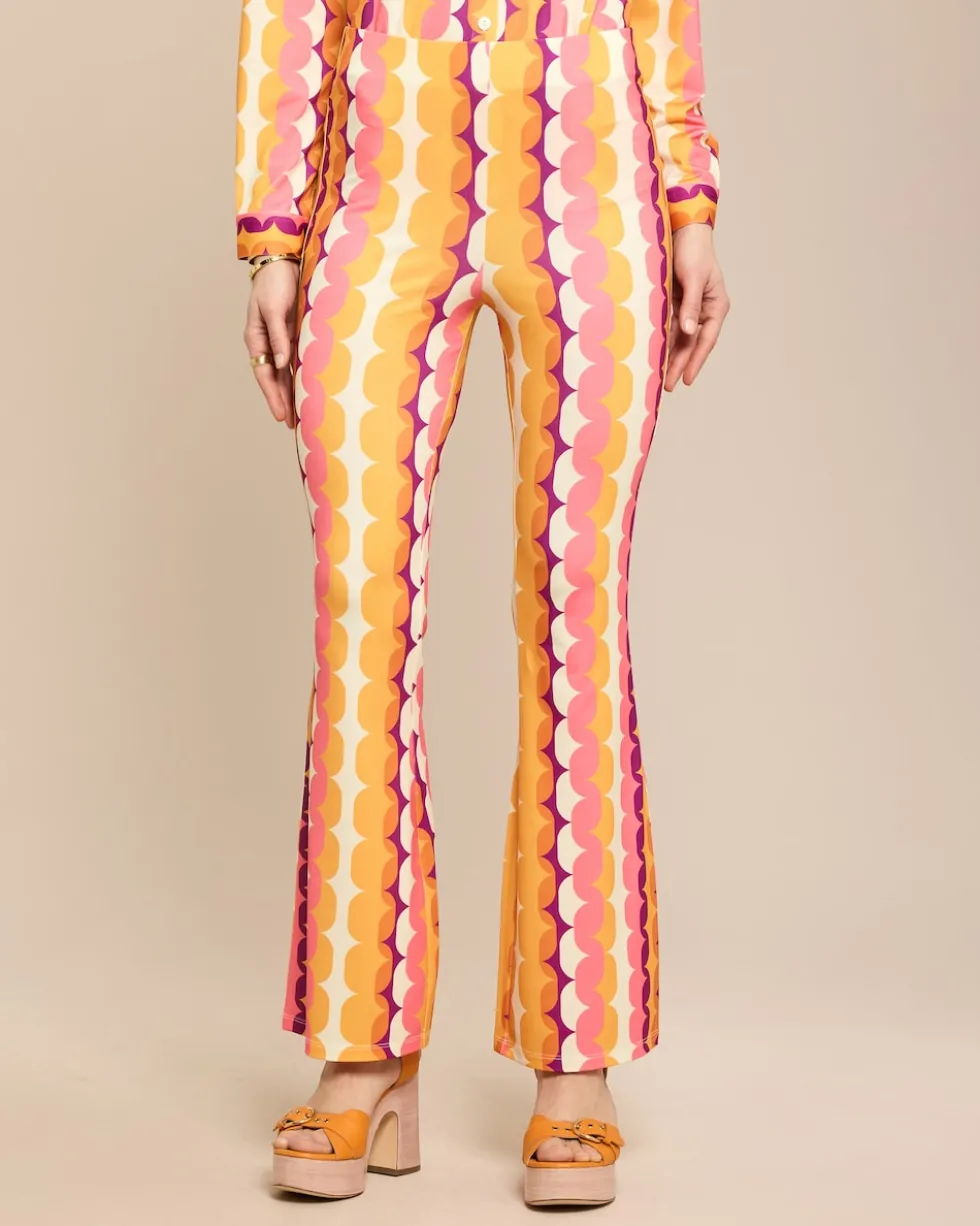Bootcut Hose aus Jersey mit Exklusivdruck