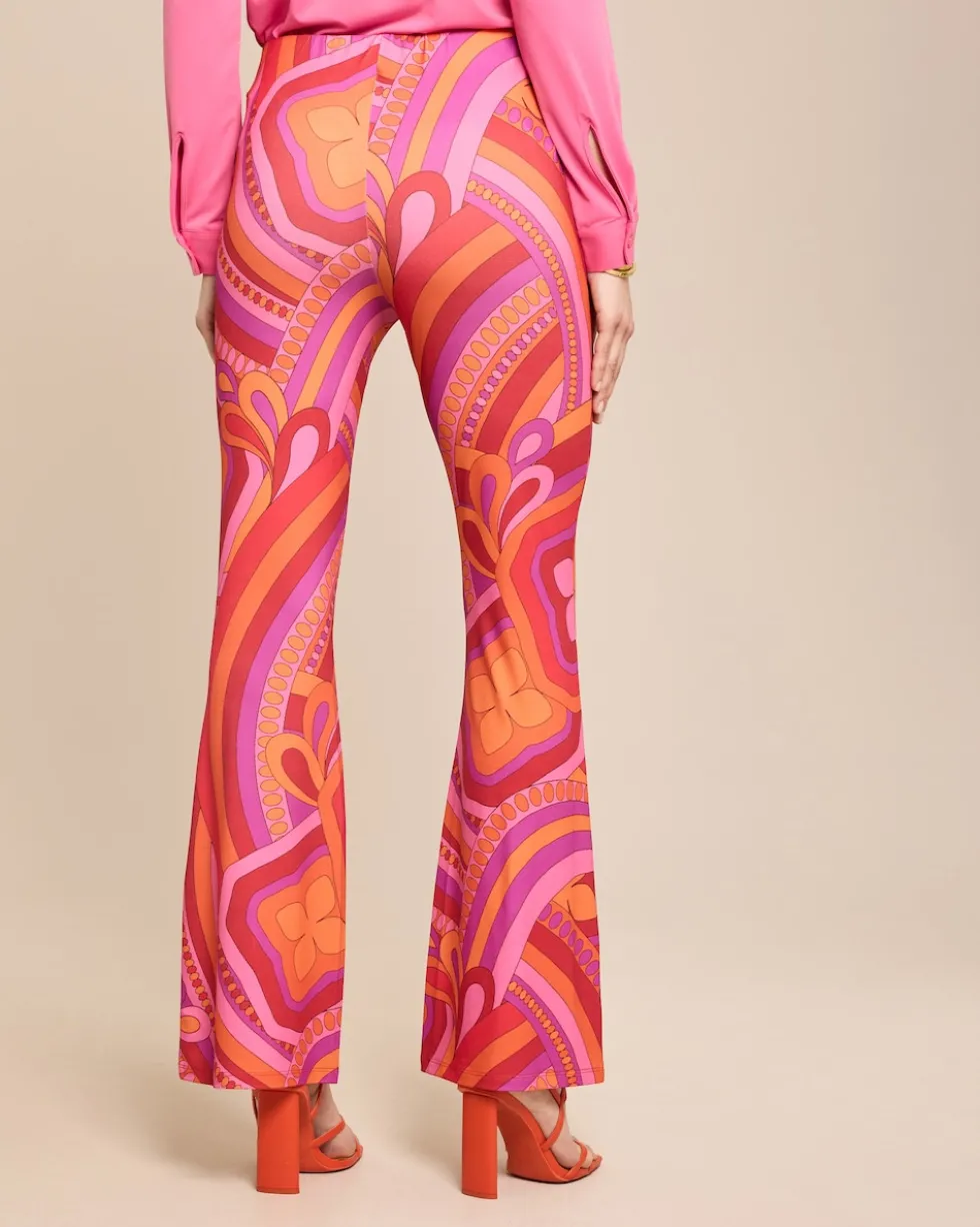 Bootcut Hose aus Jersey mit Exklusivdruck