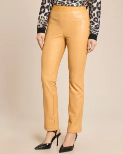 Bootcut-Hose aus Lederimitat