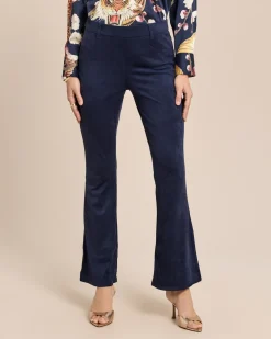Bootcut-Hose in Velourimitat