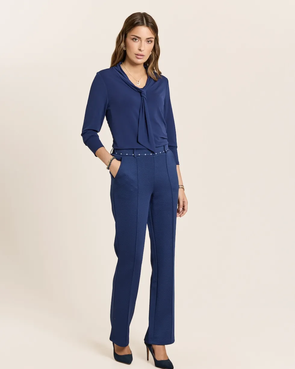 Bootcut Hose mit Logoband
