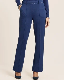 Bootcut Hose mit Logoband