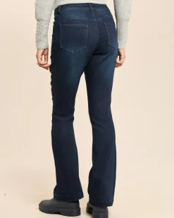 Bootcut Jeans mit Leo-Detail