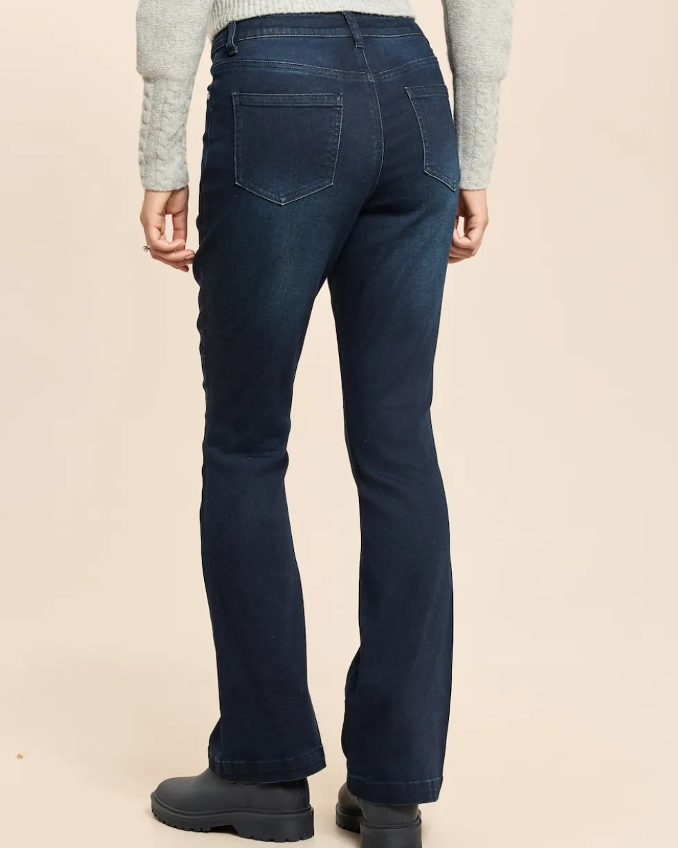 Bootcut Jeans mit Leo-Detail