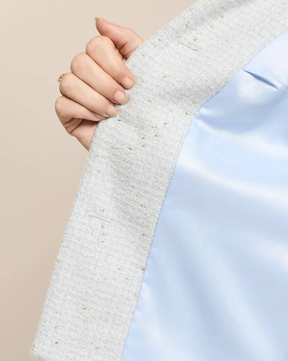 Boucle Blazer mit Bubi-Kragen