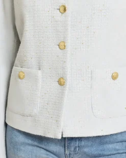 Boucle Blazer mit Bubi-Kragen
