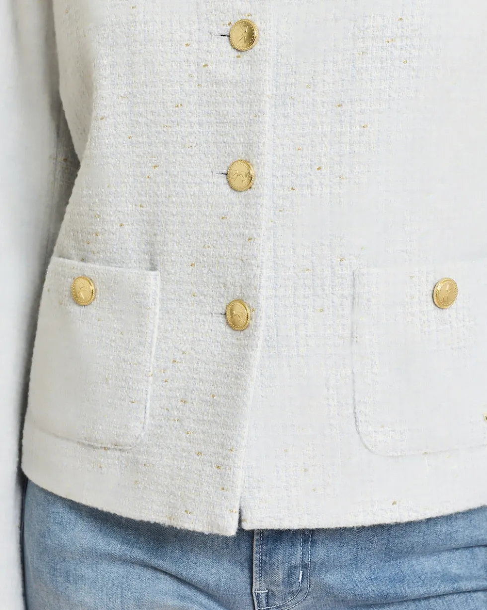 Boucle Blazer mit Bubi-Kragen