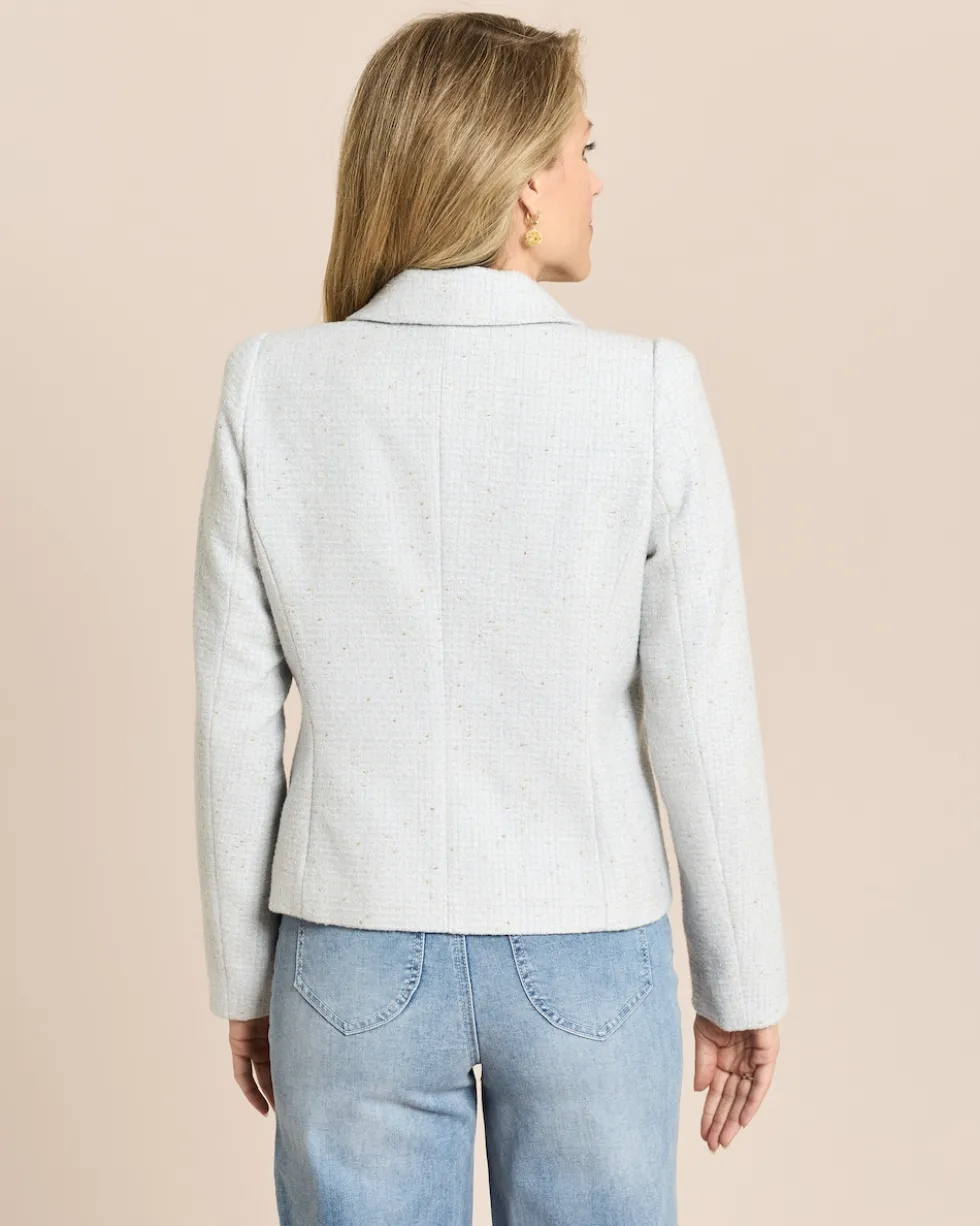 Boucle Blazer mit Bubi-Kragen