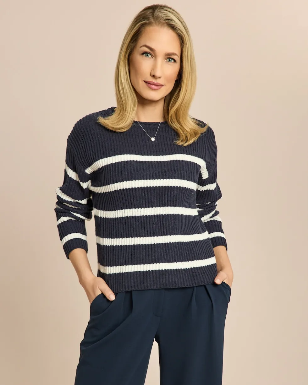Boxy Bändchengarn-Pullover