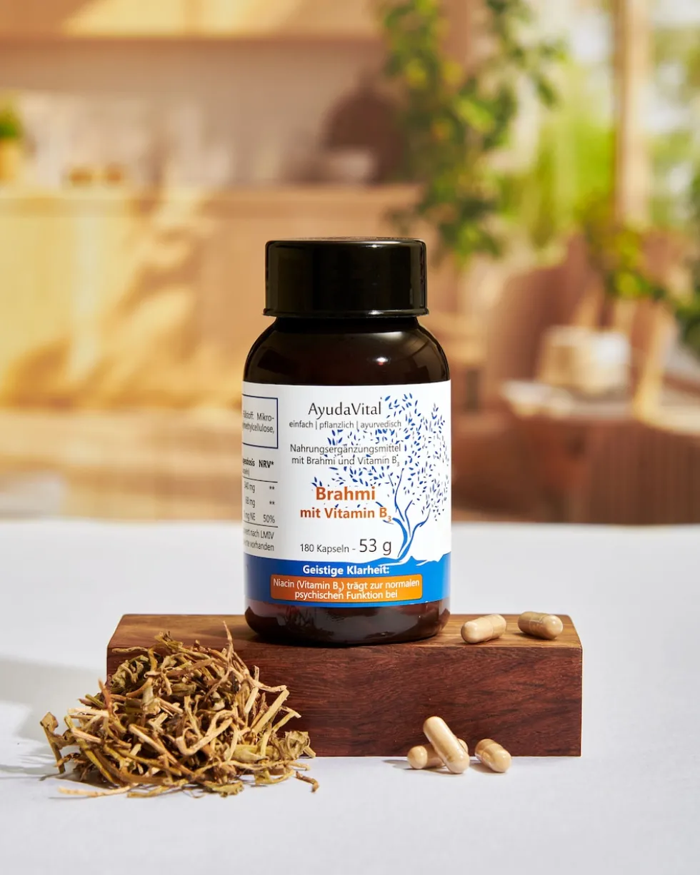Brahmi mit Vitamin B3, 180 Kps.