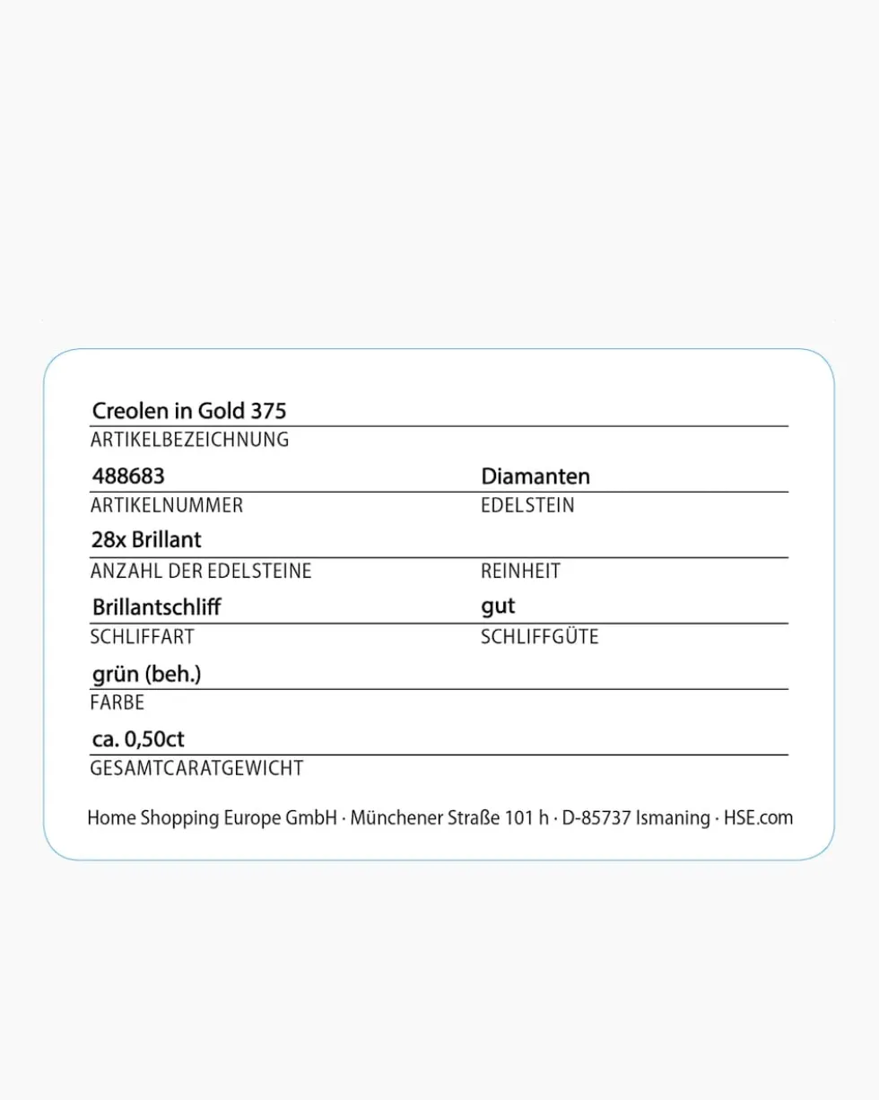 Brillant-Creolen 0,50 ct