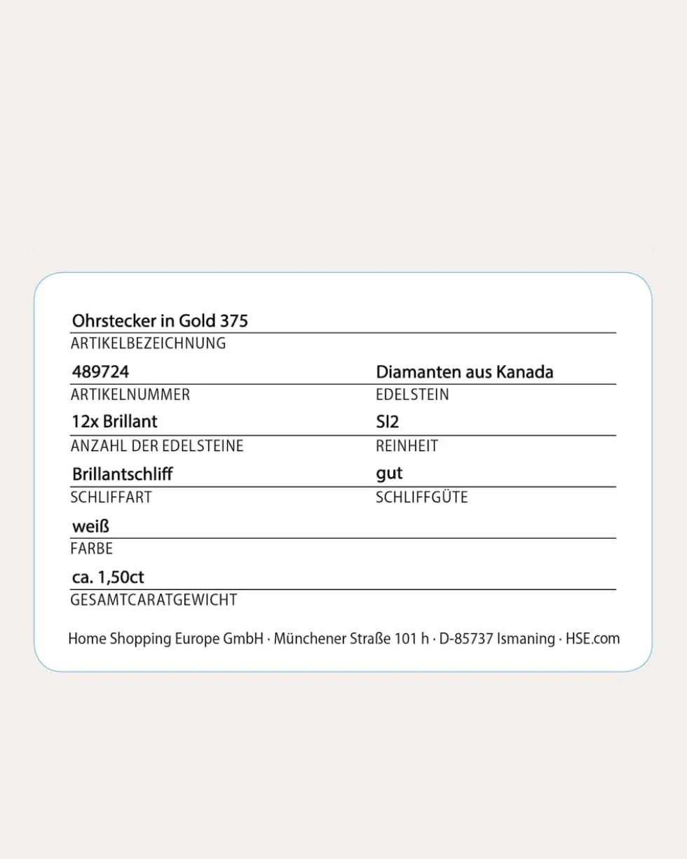 Brillant-Ohrstecker 1,50 ct