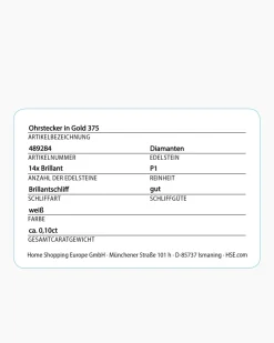 Brillant-Ohrstecker 0,10 ct