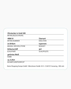 Brillant-Ohrstecker 0,30 ct
