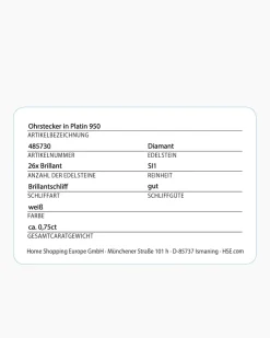 Brillant-Ohrstecker 0,75 ct
