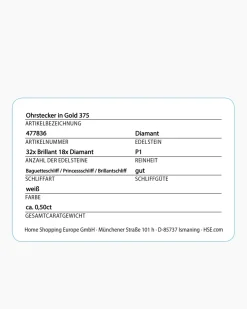 Brillant-Ohrstecker mit Diamant ca. 0,50 ct