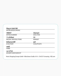 Brillantring 0,75 ct