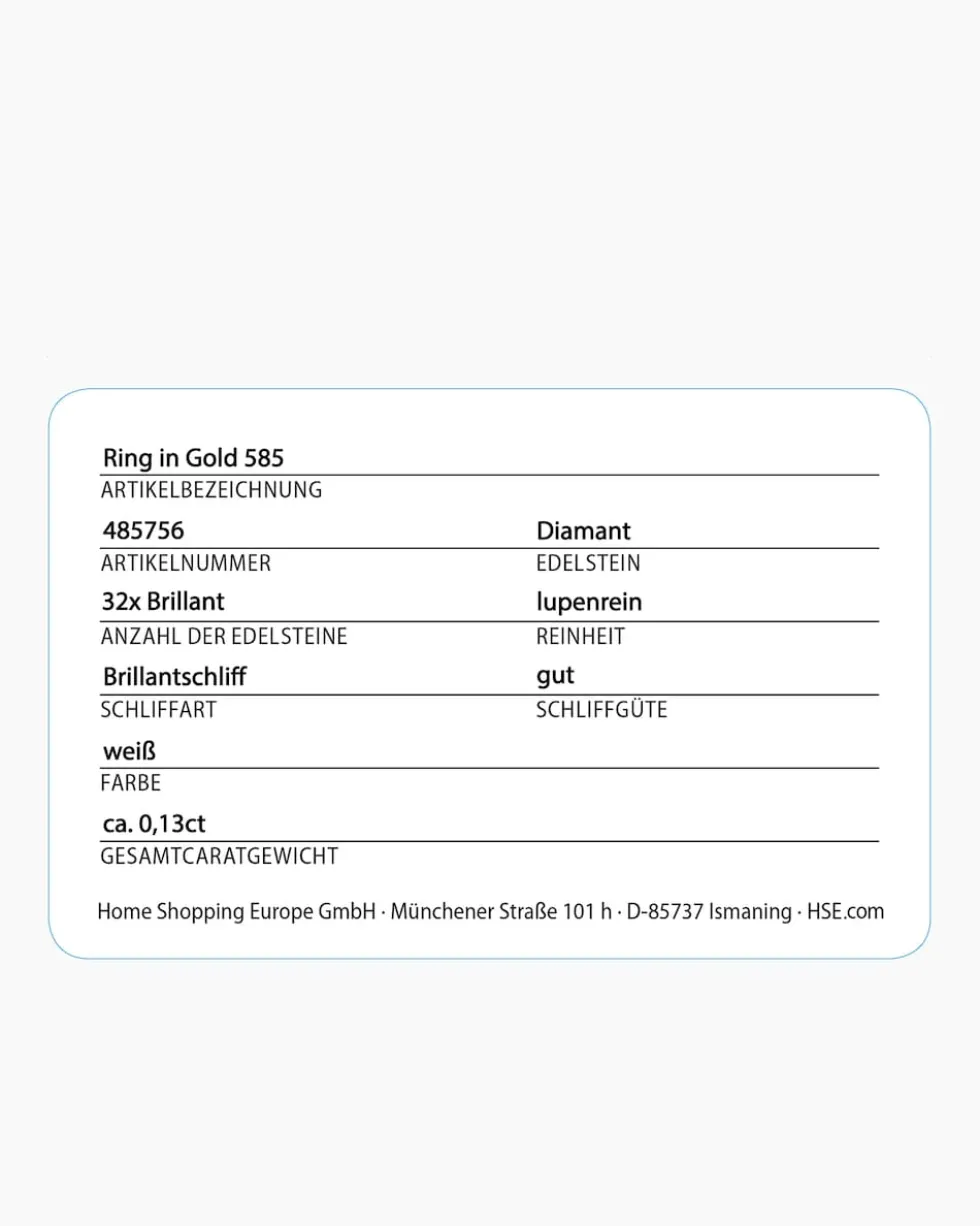 Brillantring 0,13 ct