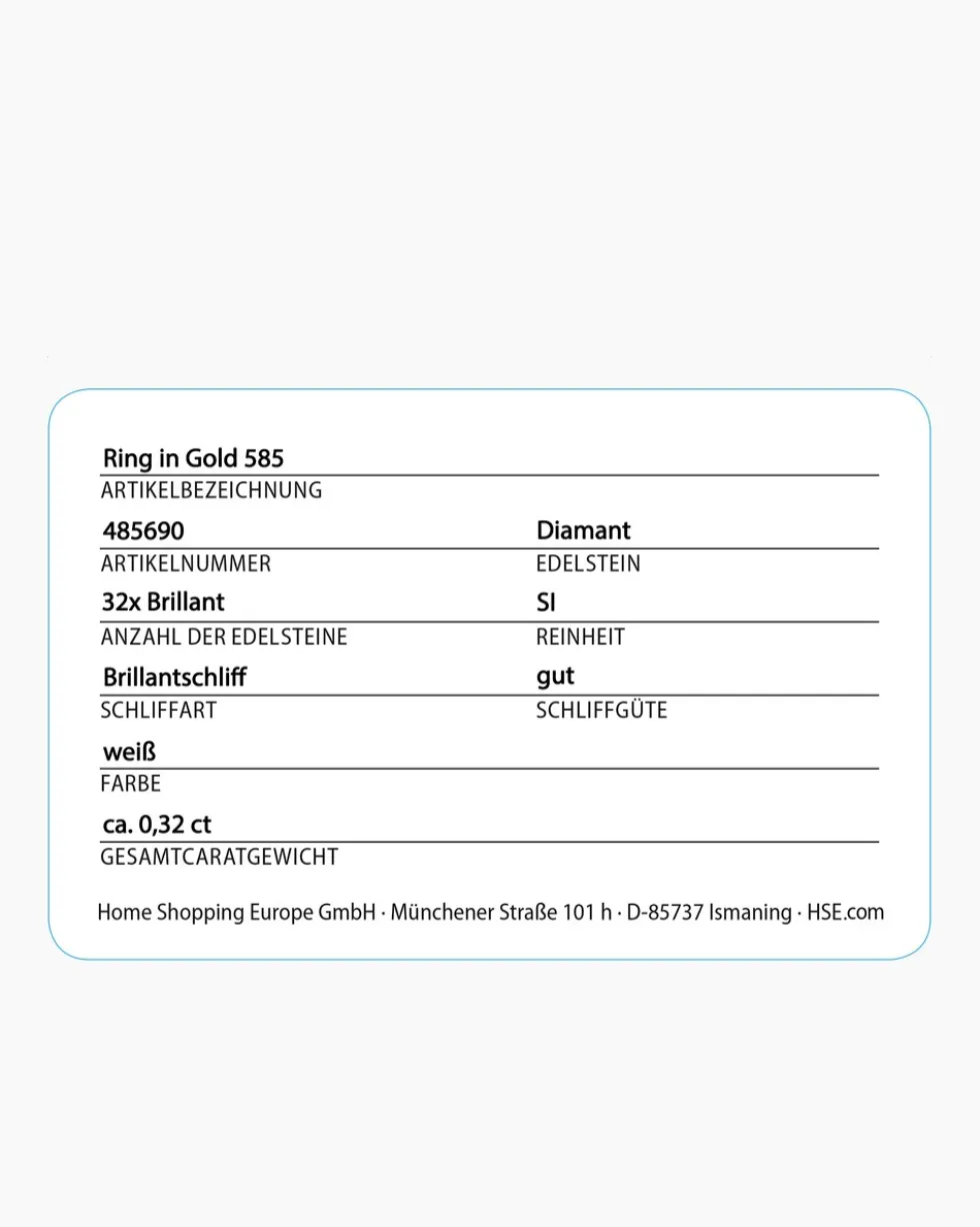 Brillantring 0,32 ct