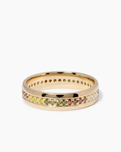 Brillantring mit farbbehandelten Diamanten