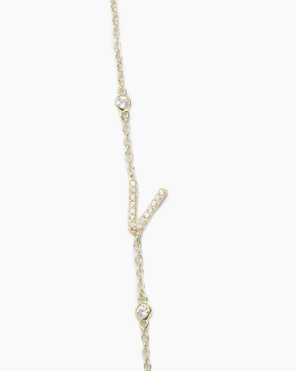 Buchstaben-Armband mit Zirkonia