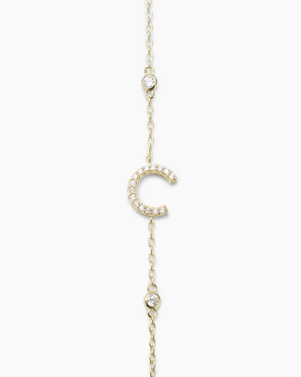 Buchstaben-Armband mit Zirkonia