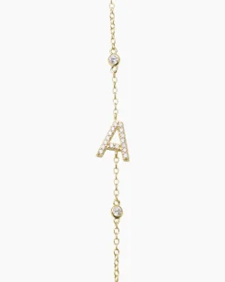 Buchstaben-Armband mit Zirkonia