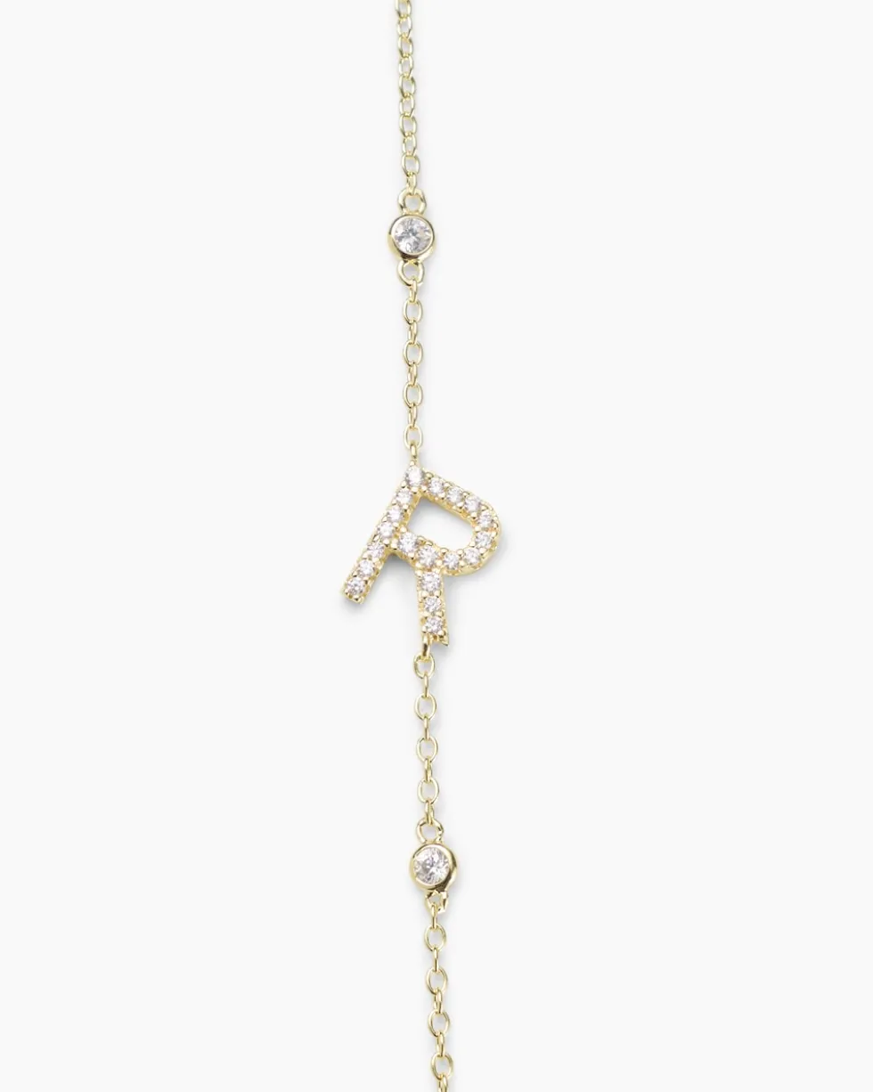 Buchstaben-Armband mit Zirkonia
