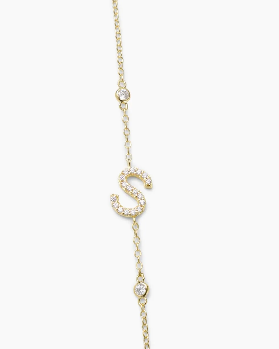 Buchstaben-Armband mit Zirkonia