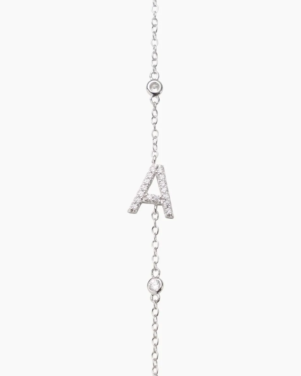 Buchstaben-Armband mit Zirkonia