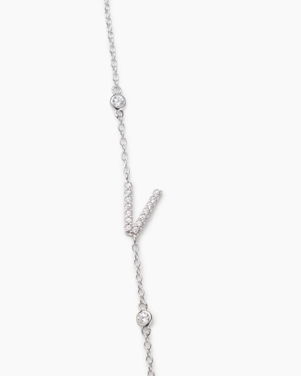 Buchstaben-Armband mit Zirkonia