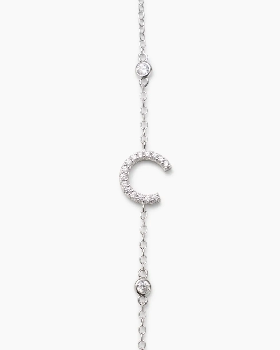 Buchstaben-Armband mit Zirkonia