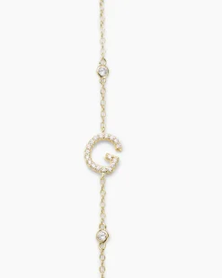 Buchstaben-Armband mit Zirkonia