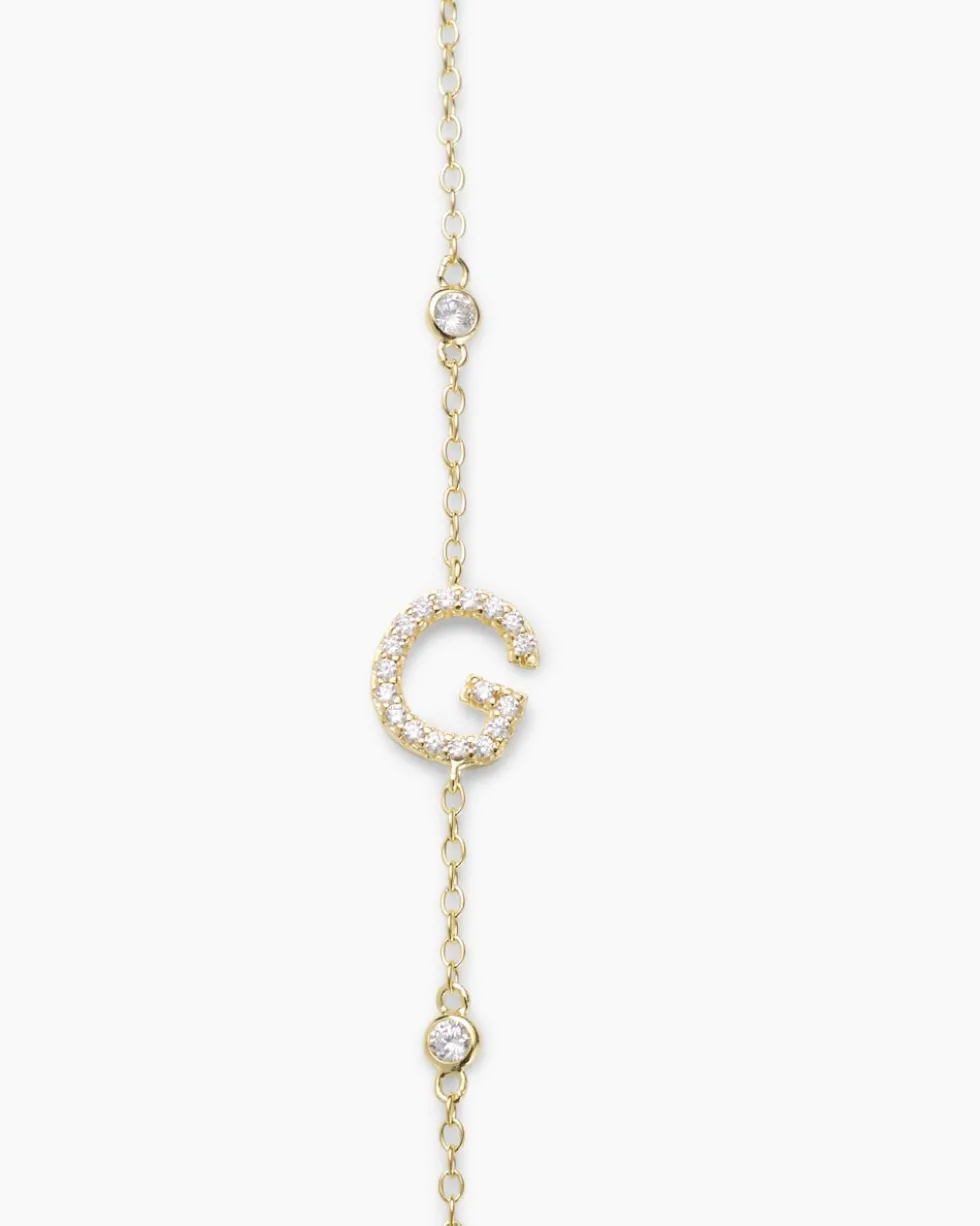 Buchstaben-Armband mit Zirkonia