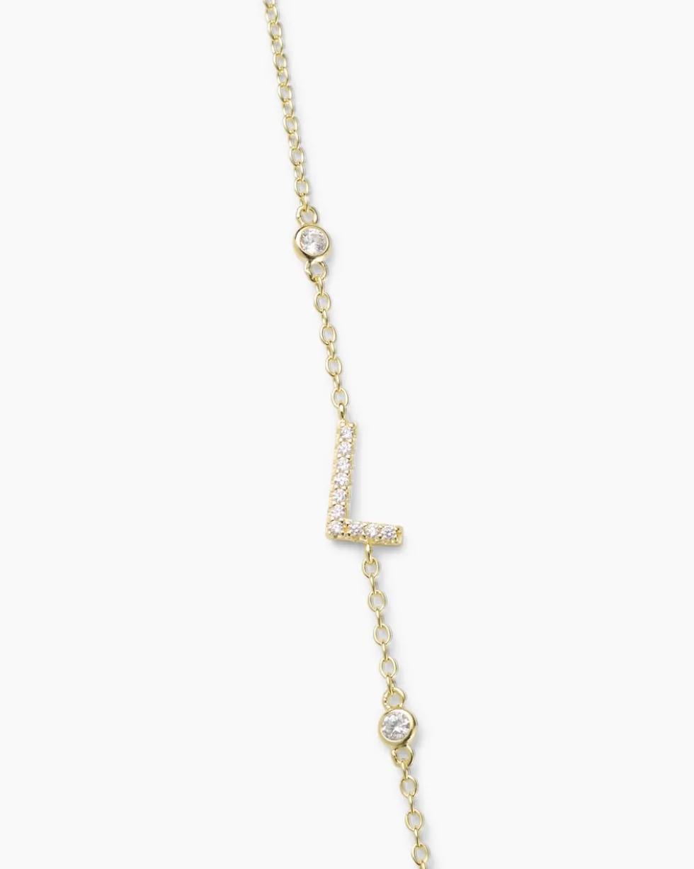 Buchstaben-Armband mit Zirkonia