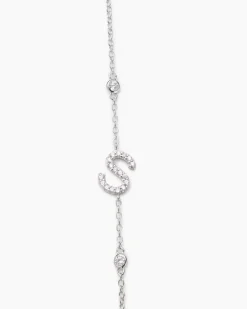 Buchstaben-Armband mit Zirkonia