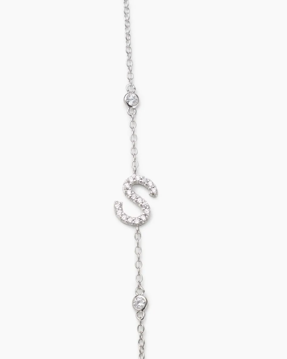 Buchstaben-Armband mit Zirkonia