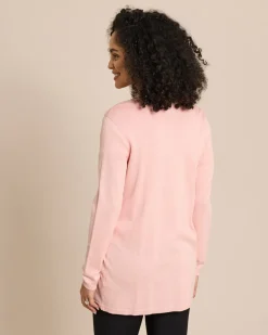 Cardigan 1/1-Arm mit Ajour-Rippe