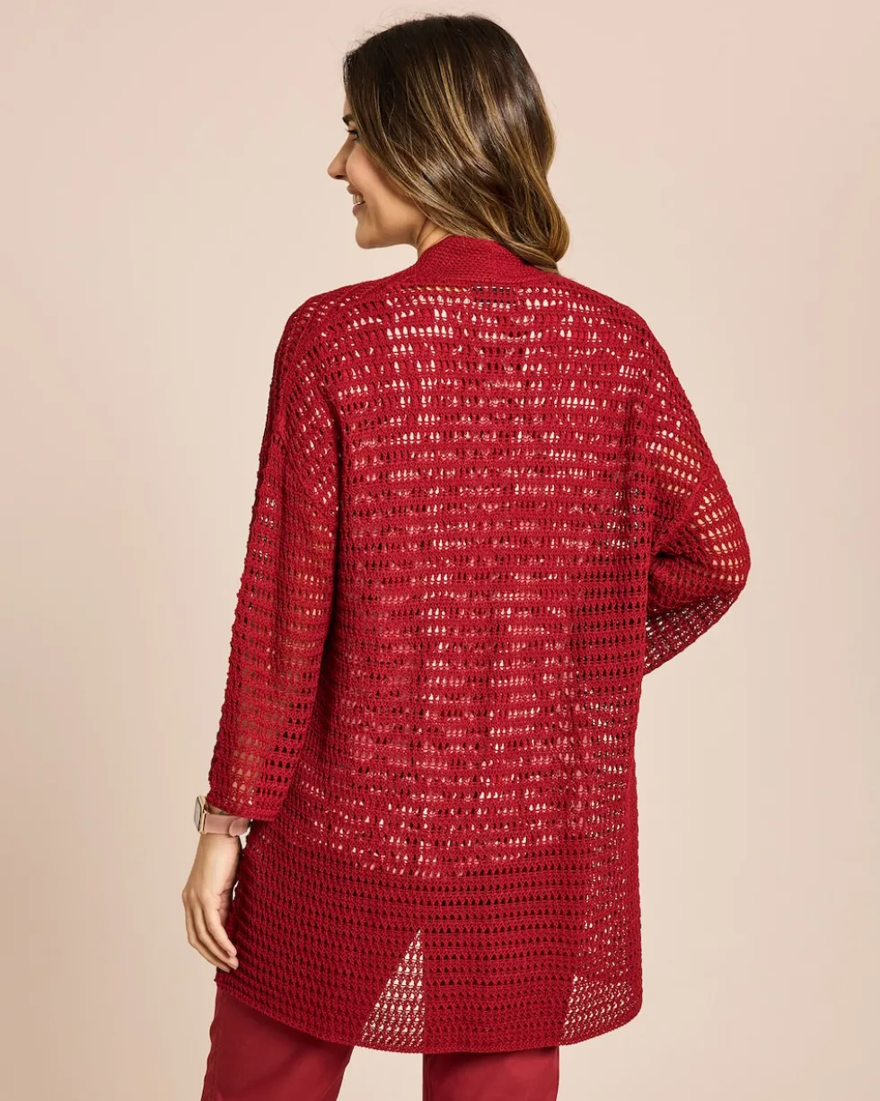 Cardigan in Häkel-Optik