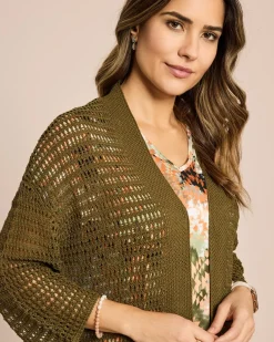Cardigan in Häkel-Optik