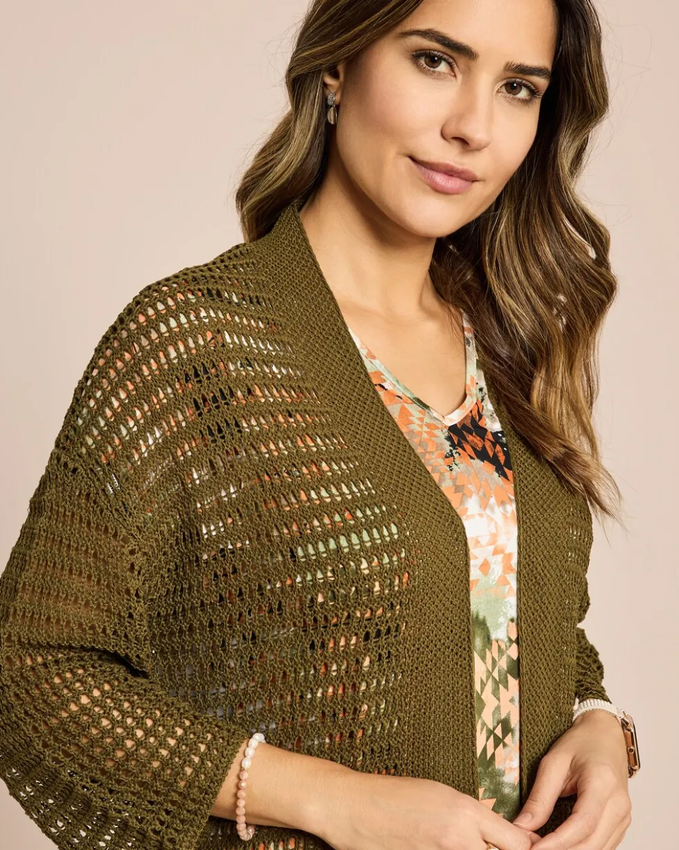 Cardigan in Häkel-Optik
