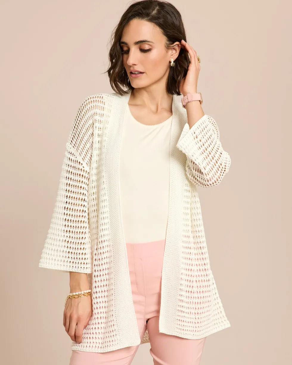 Cardigan in Häkel-Optik