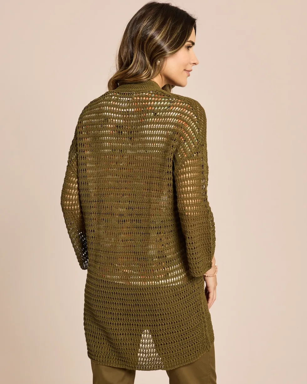 Cardigan in Häkel-Optik