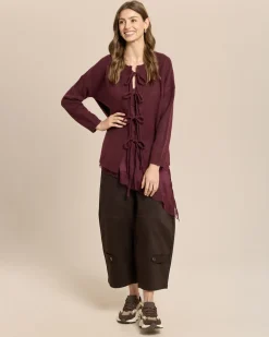 Cardigan mit Bindedetails