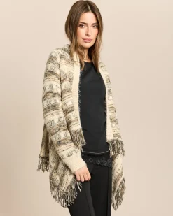 Cardigan mit Fransenabschluss