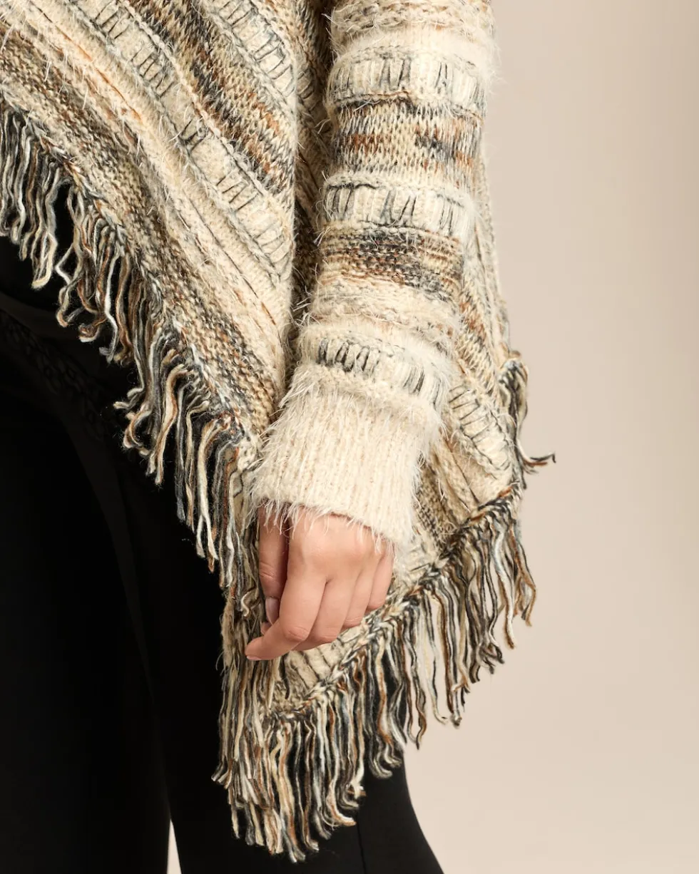 Cardigan mit Fransenabschluss