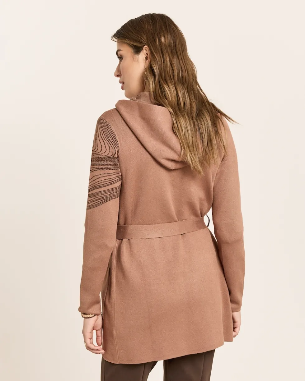 Cardigan mit Marmor-Jacquard