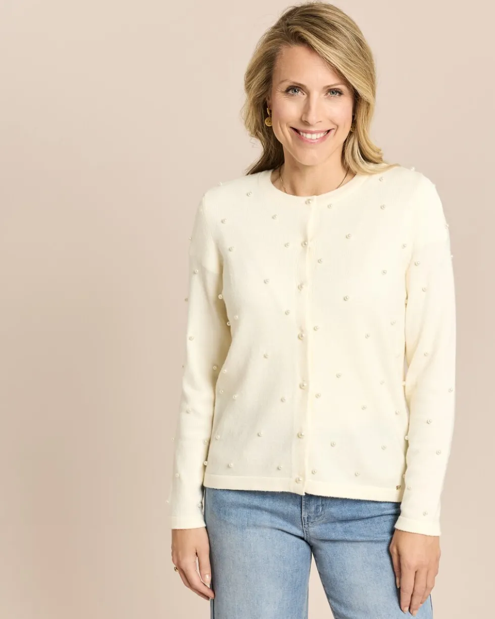 Cardigan mit Perlen